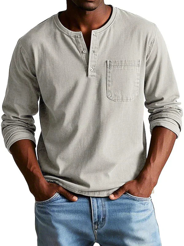 Larry | Men’s Long Sleeve Casual Button Collar Shirt