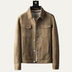 The Zurich Men's Classic Suede Jacket - Button Up Casual Coat