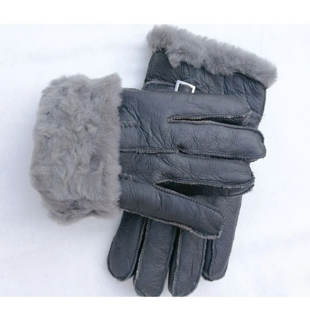 The Brenton Men’s Sheepskin Fur Winter Gloves