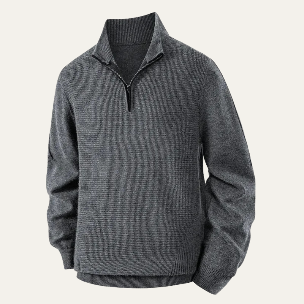The Bologna Men’s Thick Fleece Half Zip Knitted Jumper