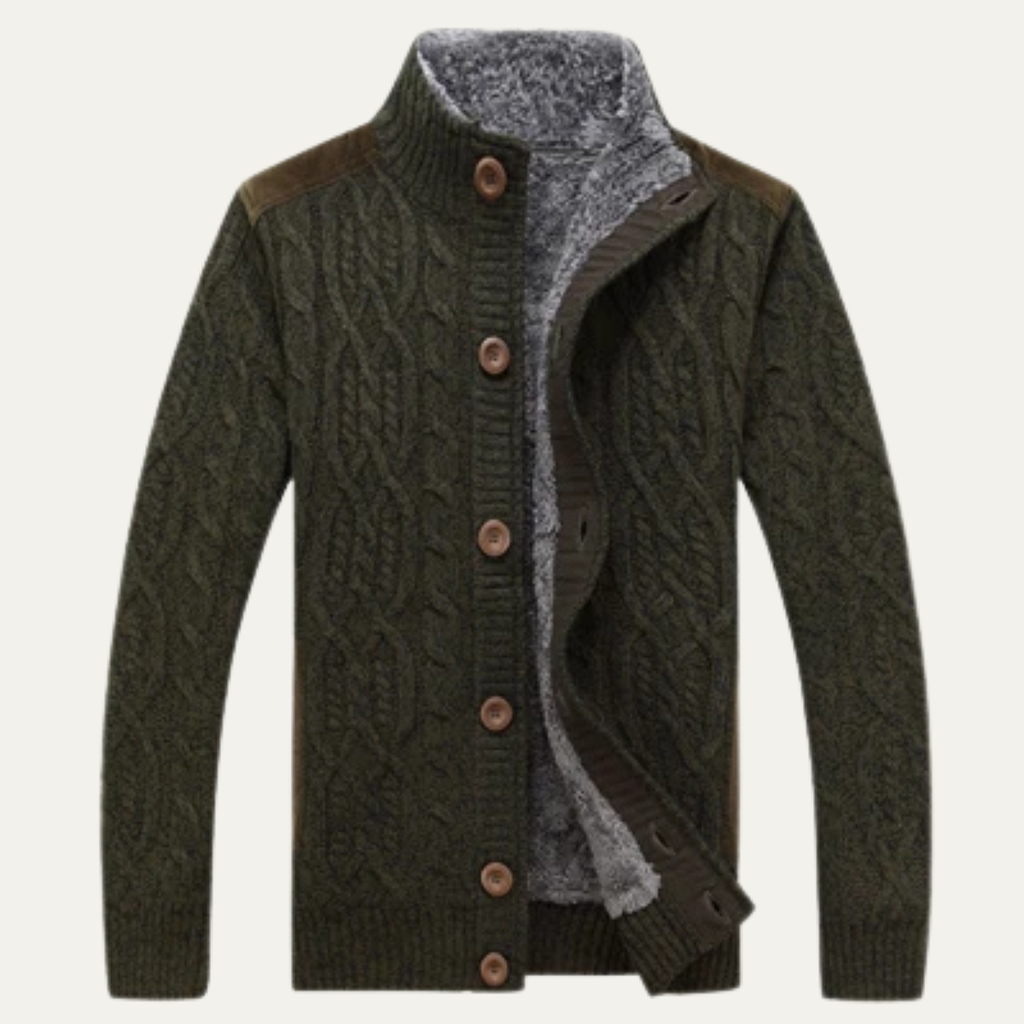 The Cernobbio Thick Knitted Warm Fleece Winter Cardigan