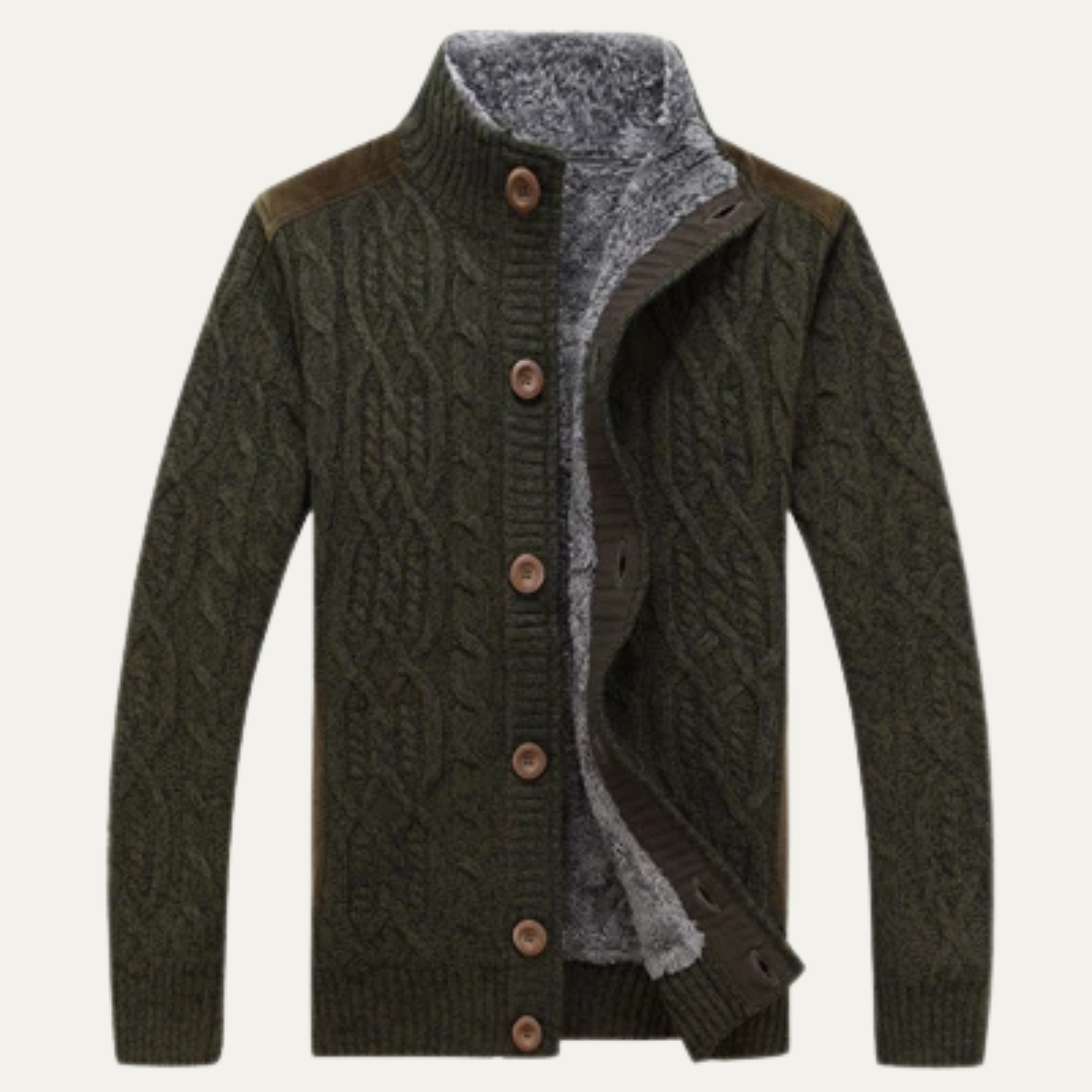 The Cernobbio Thick Knitted Warm Fleece Winter Cardigan