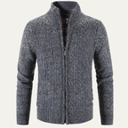 The Pienza Men’s Warm Fleece Zip Up Knit Jacket