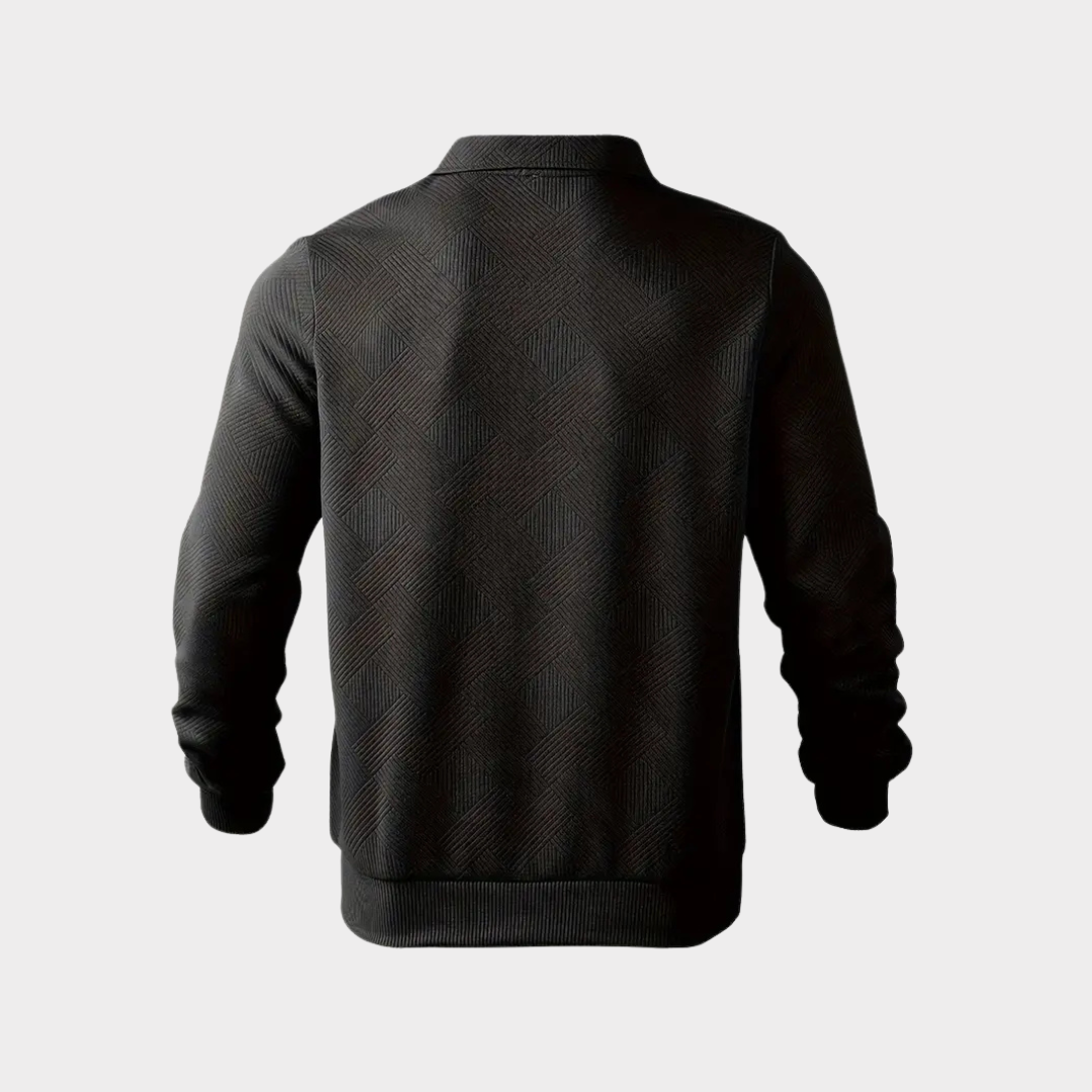 Jacob | Men's Textured Quarter Zip Sweater