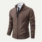 The Chianti High Neck Winter Zip Up Knit Men's Cardigan