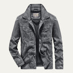 The Vintage Suede Cargo Jacket for Men — Lightweight Outdoor Style