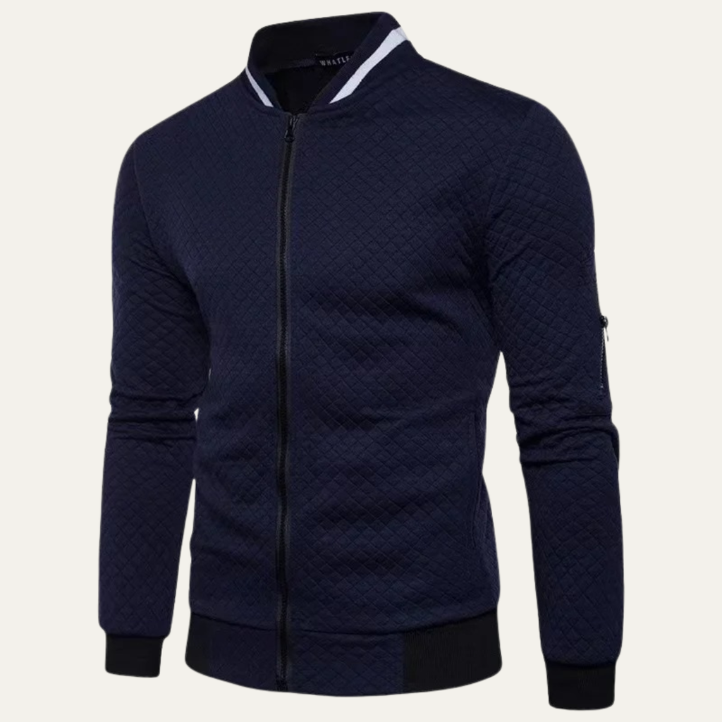 The Appiano Lightweight Zip Up Quilted Bomber Men's Jacket