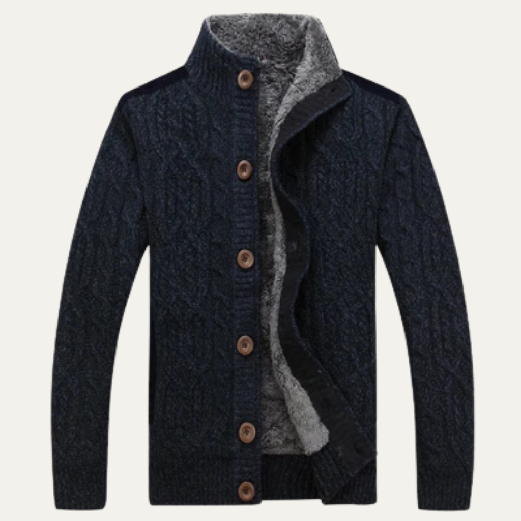 The Cernobbio Thick Knitted Warm Fleece Winter Cardigan