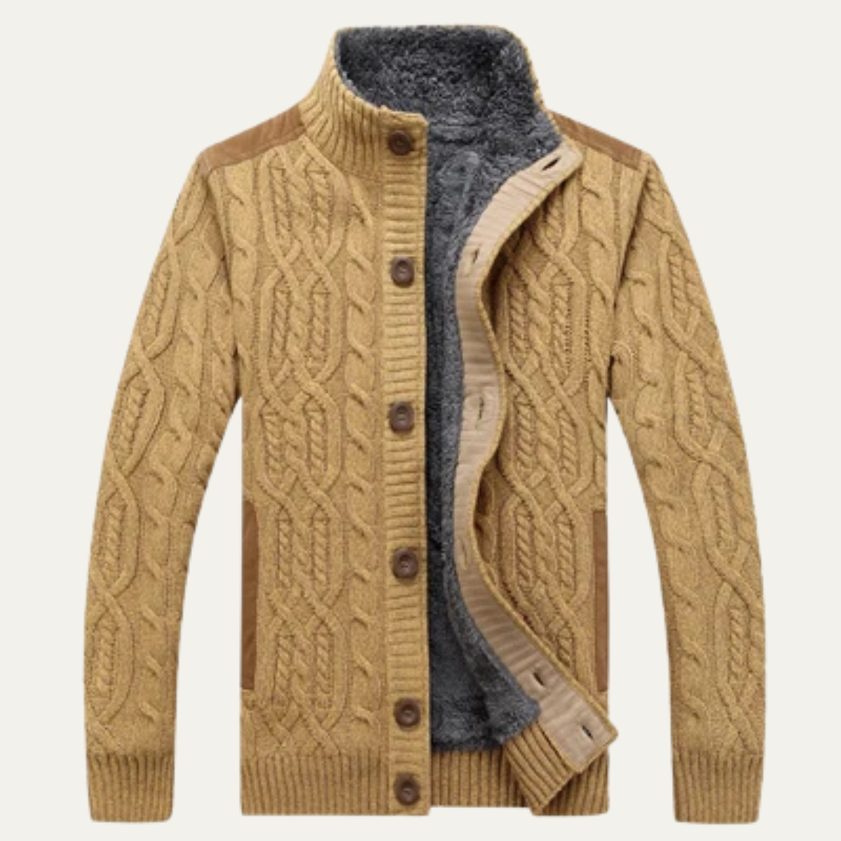 The Cernobbio Thick Knitted Warm Fleece Winter Cardigan