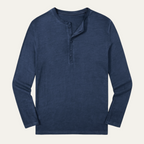 The Sheffield Men's Long Sleeve Henley Shirt - Modern Cotton Top