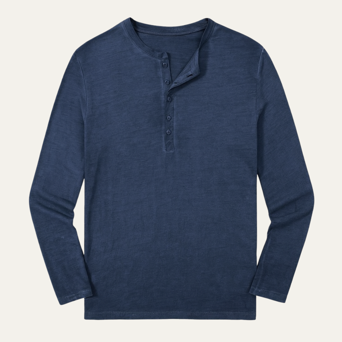 The Sheffield Men's Long Sleeve Henley Shirt - Modern Cotton Top
