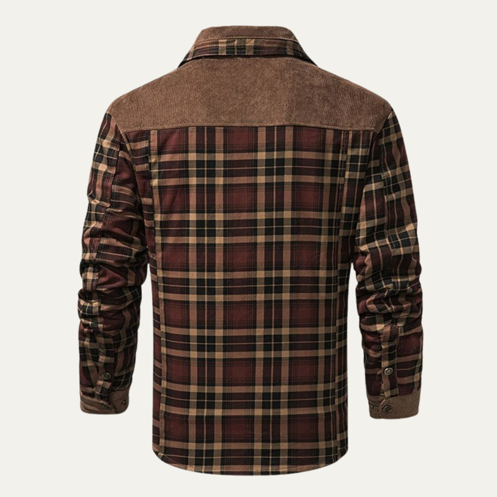 The Verbania Men’s Check Plaid Fleece Lined Flannel Jacket