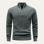 The Camogli Casual Half Zip Textured Knit Men’s Jumper