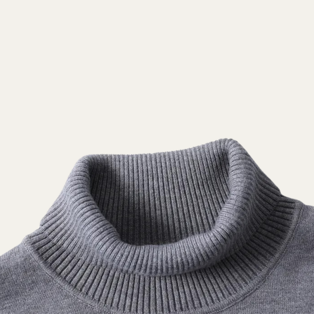 The Caernarfon Men's Slim Fit Turtleneck Casual Jumper