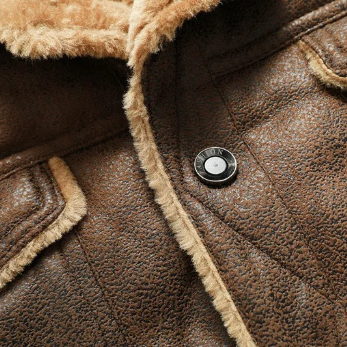 The Wrexham Men's Shearling Vintage Leather Jacket