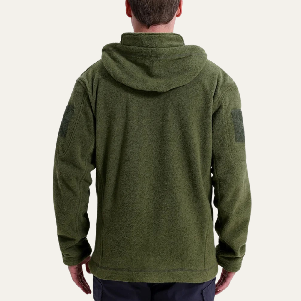 The Pitigliano Men’s Warm Tactical Fleece Jacket with Hood and Multi Pockets