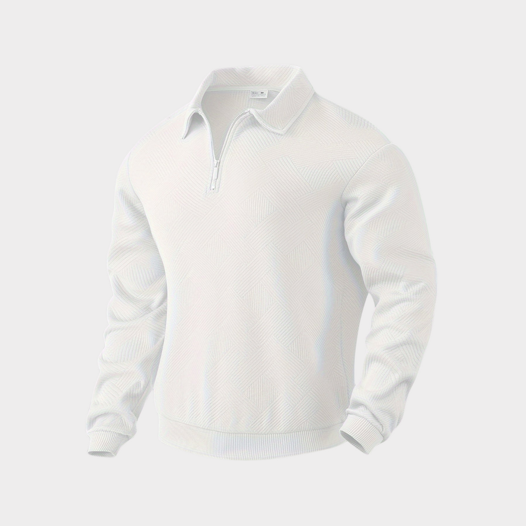 Jacob | Men's Textured Quarter Zip Sweater