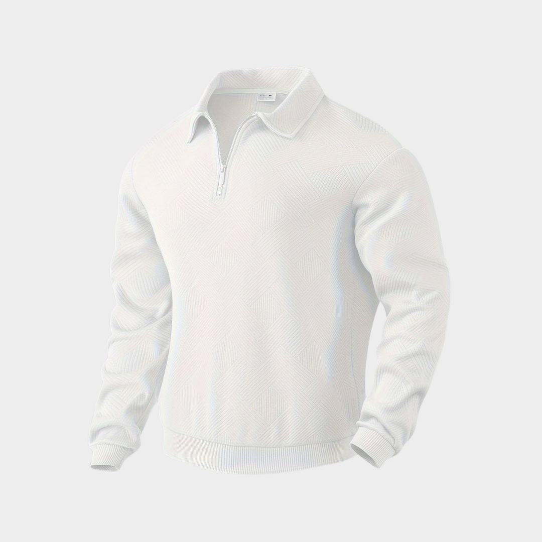 Jacob | Men's Textured Quarter Zip Sweater