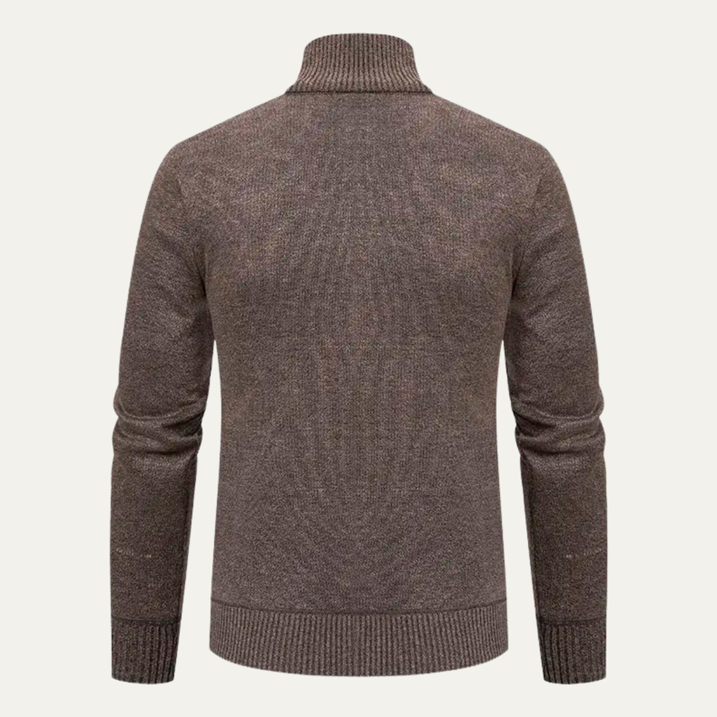The Chianti High Neck Winter Zip Up Knit Men's Cardigan