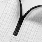 The Leighton White Quarter Zip Knit Men’s Jumper