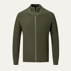 The Richmond Men’s Elegant Merino Wool Zip Up Cardigan