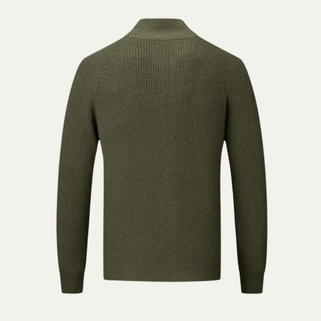 The Richmond Men’s Elegant Merino Wool Zip Up Cardigan