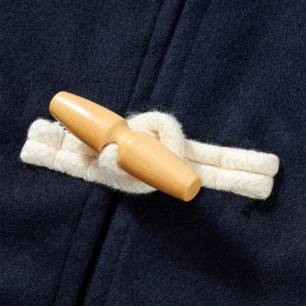 The Durham Warm Winter Navy Blue Wool Duffle Men's Coat