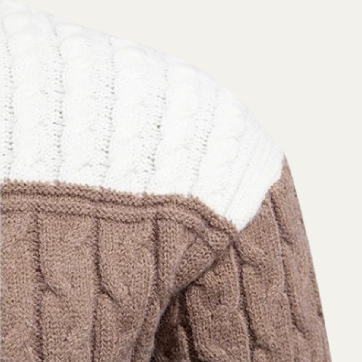 The Bevagna Men’s Patchwork Knit Colour Block Turtleneck Jumper