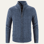 The Pienza Men’s Warm Fleece Zip Up Knit Jacket