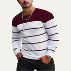 The Varenna Men’s Crew Neck Knit Striped Jumper