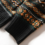 The Monopoli Men’s Nordic Retro Patterned Button Up Cardigan