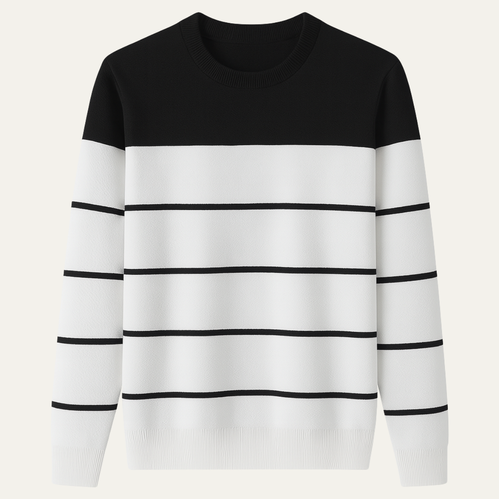 The Varenna Men’s Crew Neck Knit Striped Jumper