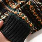 The Monopoli Men’s Nordic Retro Patterned Button Up Cardigan