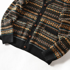 The Monopoli Men’s Nordic Retro Patterned Button Up Cardigan