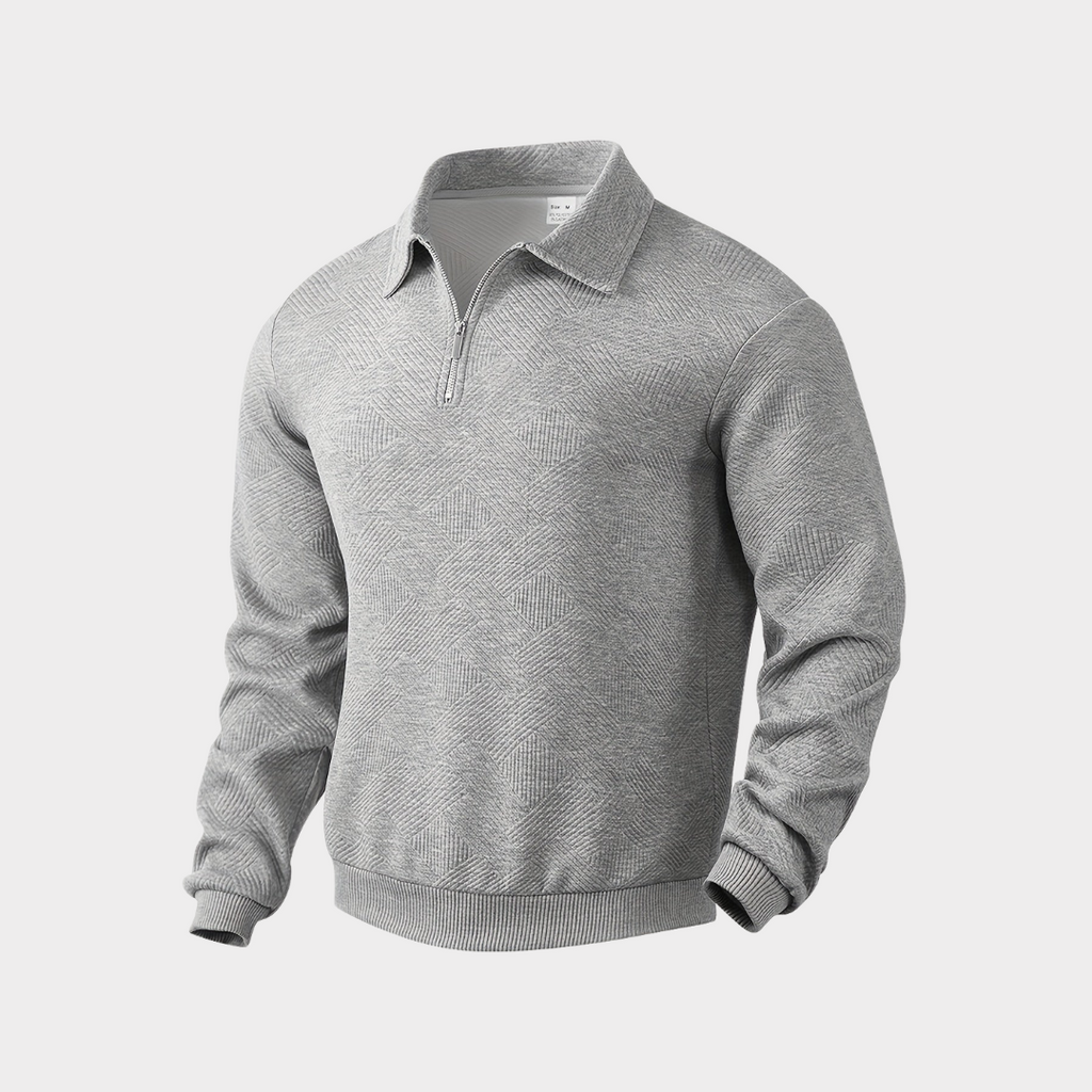 Jacob | Men's Textured Quarter Zip Sweater