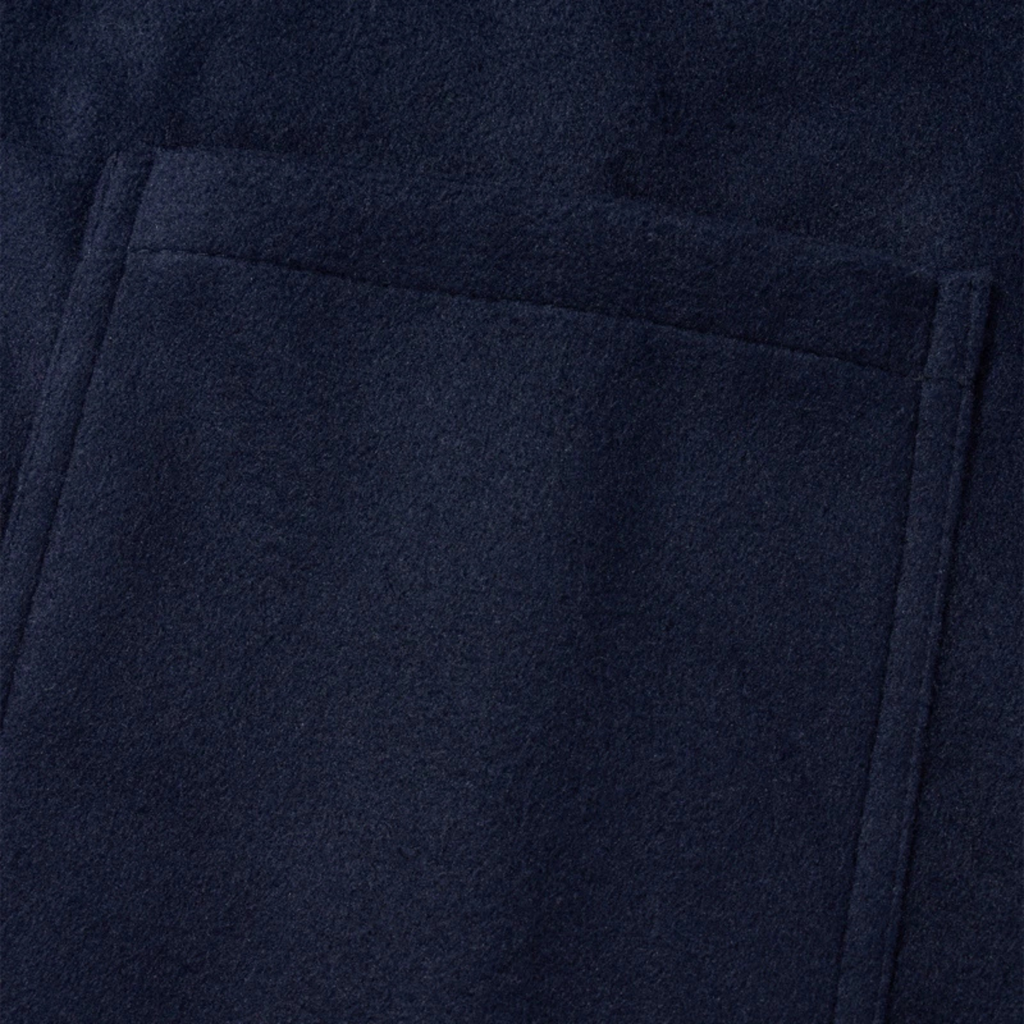 The Durham Warm Winter Navy Blue Wool Duffle Men's Coat