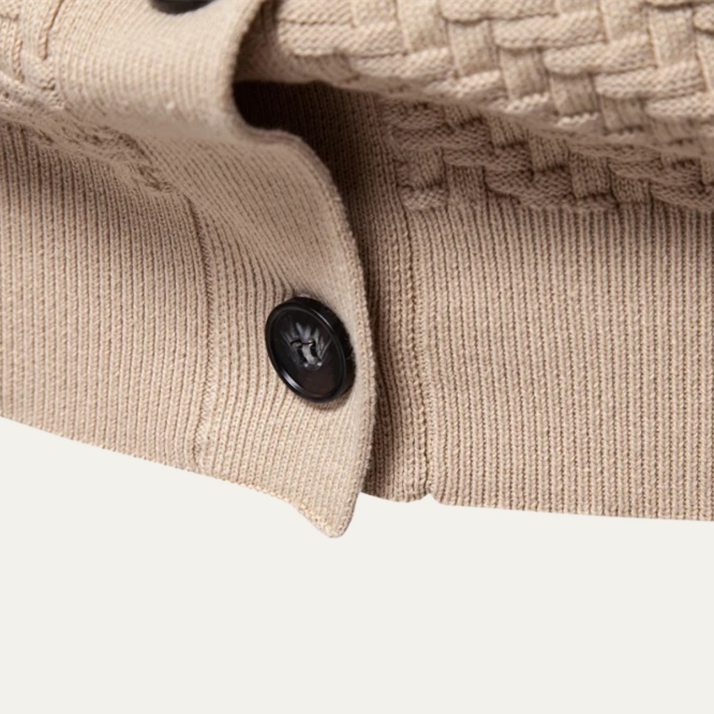 The Dulwich Men's Casual V Neck Button Up Knit Cardigan
