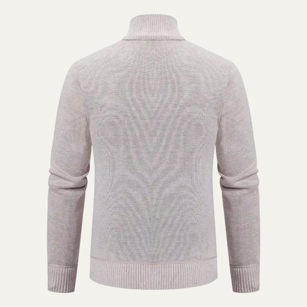 The Chianti High Neck Winter Zip Up Knit Men's Cardigan