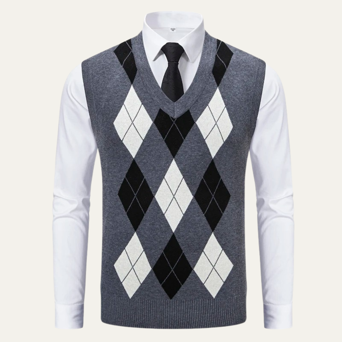 The Nottingham Classic Patterned V Neck Knitted Men’s Vest