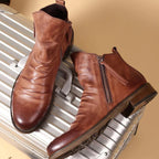 Luca | Men’s Leather Zip Ankle Boots