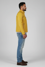 Men’s Biker Style Zipper Jacket - Contemporary Urban Layer