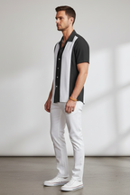 Men’s Bold Stripe Short Sleeve Shirt - Relaxed Everyday Wear