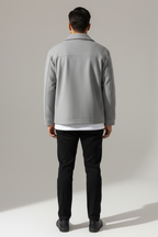 Men’s Button-Up Casual Jacket - Streamlined Everyday Outerwear