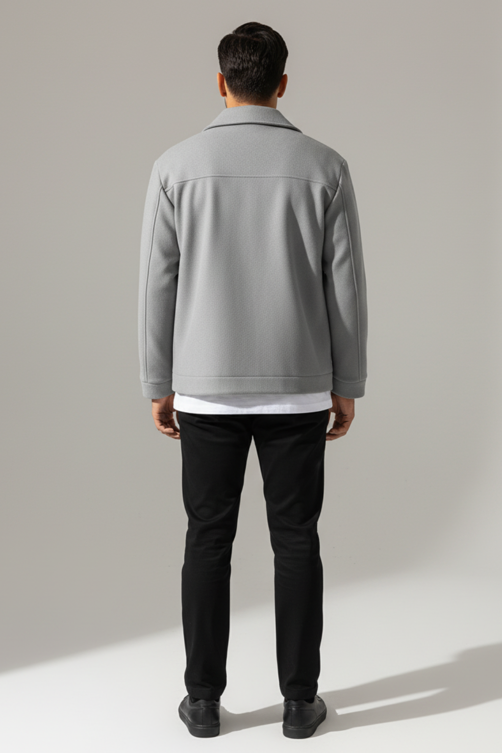 Men’s Button-Up Casual Jacket - Streamlined Everyday Outerwear