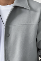 Men’s Button-Up Casual Jacket - Streamlined Everyday Outerwear