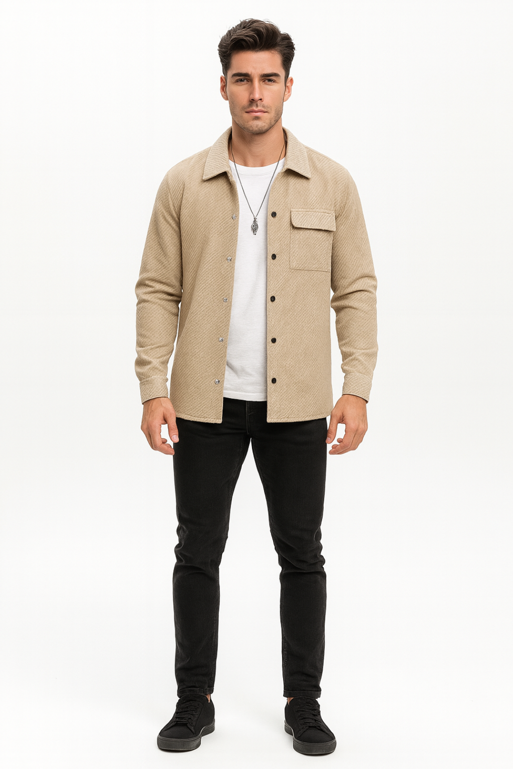 Men’s Retro Casual Lapel Jacket - Classic Inspired Everyday Layer