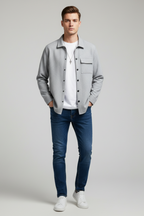Men’s Retro Casual Lapel Jacket - Classic Inspired Everyday Layer