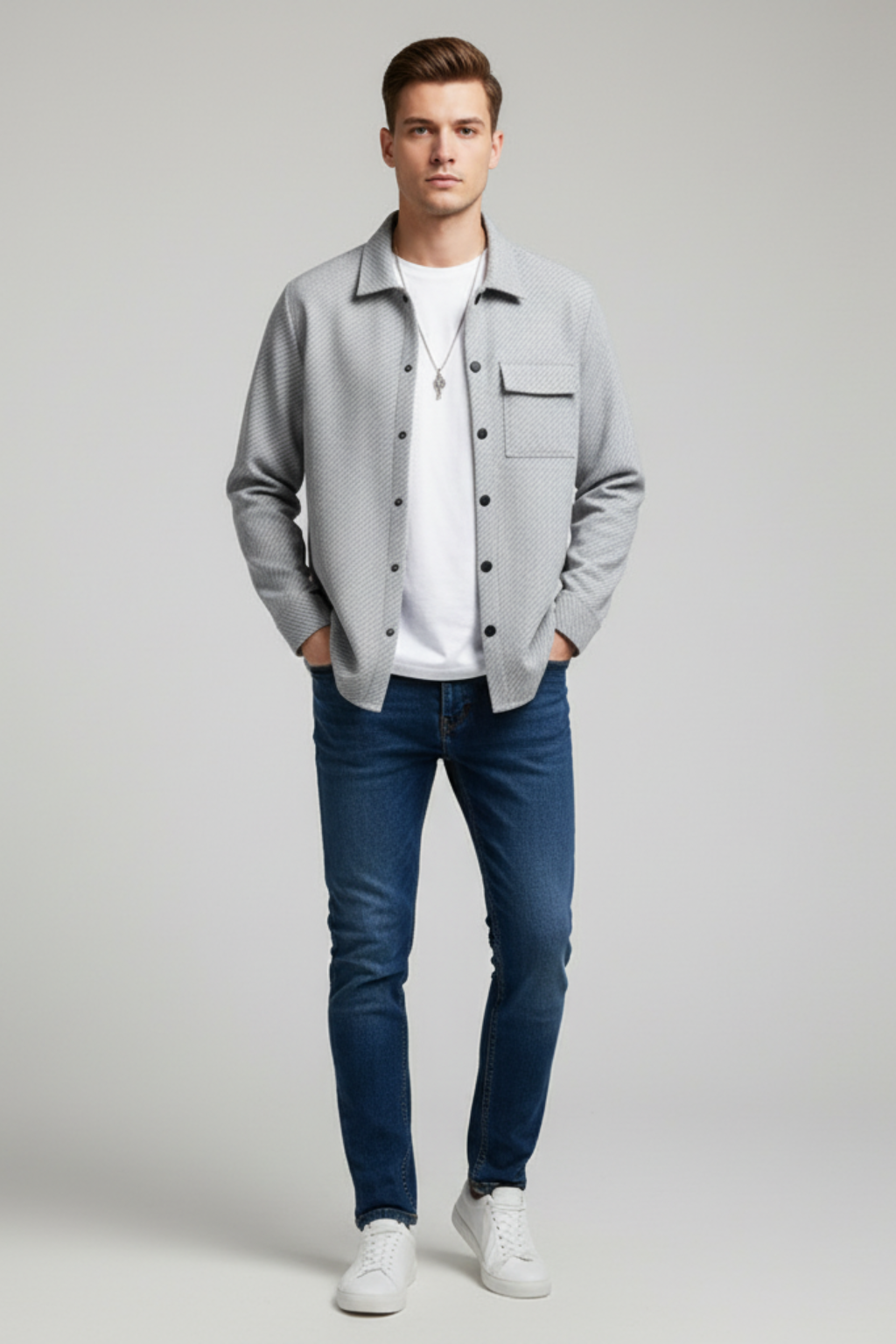 Men’s Retro Casual Lapel Jacket - Classic Inspired Everyday Layer