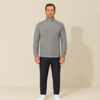 The Four Seasons Merino Wool Knitted Zip Cardigan Jumper for Men