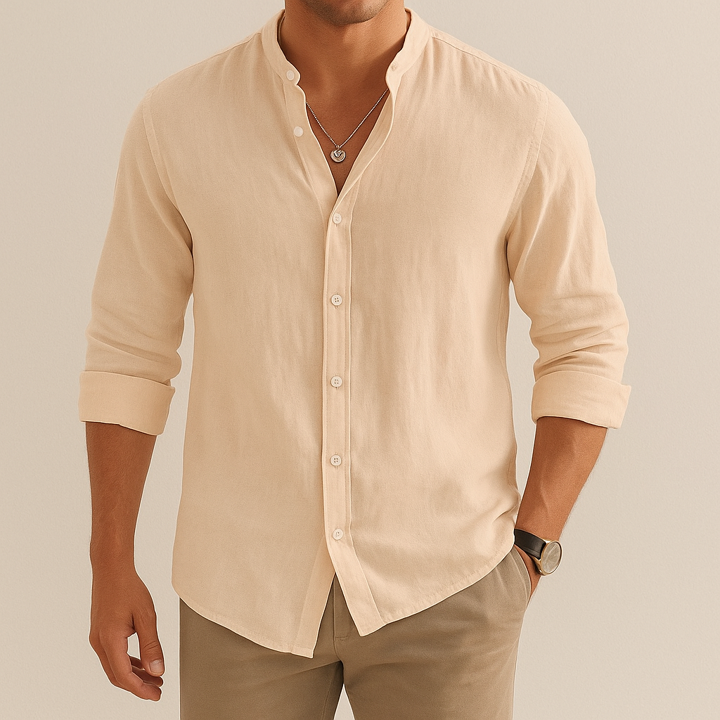 Casual Linen Men's Shirt Relaxed Fit